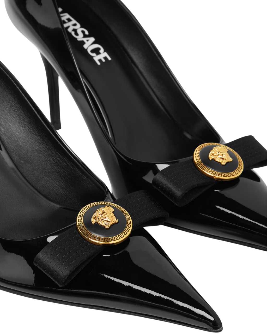 Giày Versace Gianni Ribbon Patent Pumps 85 mm 5