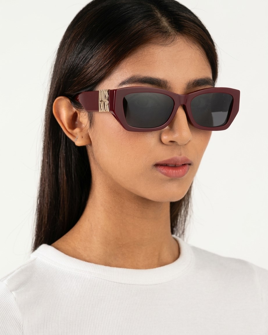 Kính Mát Dior MissDior S1I Claret Rectangular Sunglasses 7