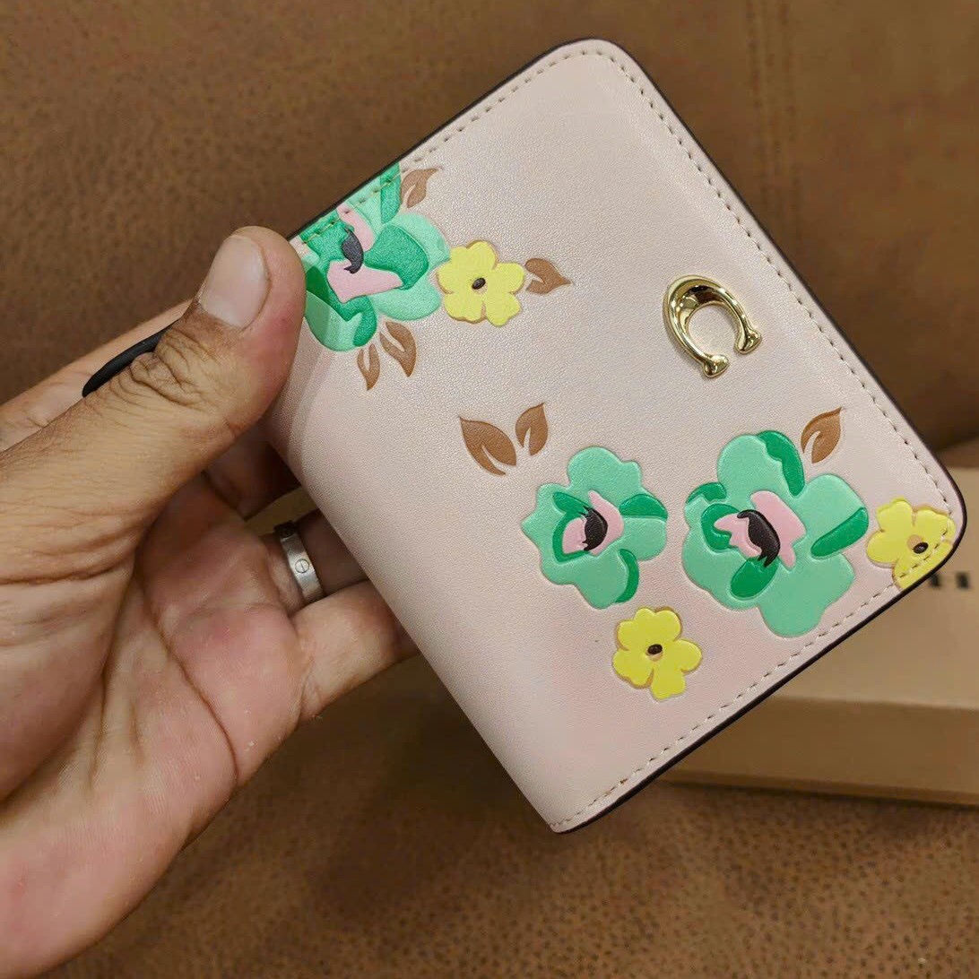 VÍ COACH IN HOA BILLFOLD WALLET WITH FLORAL PRINT CI193 2