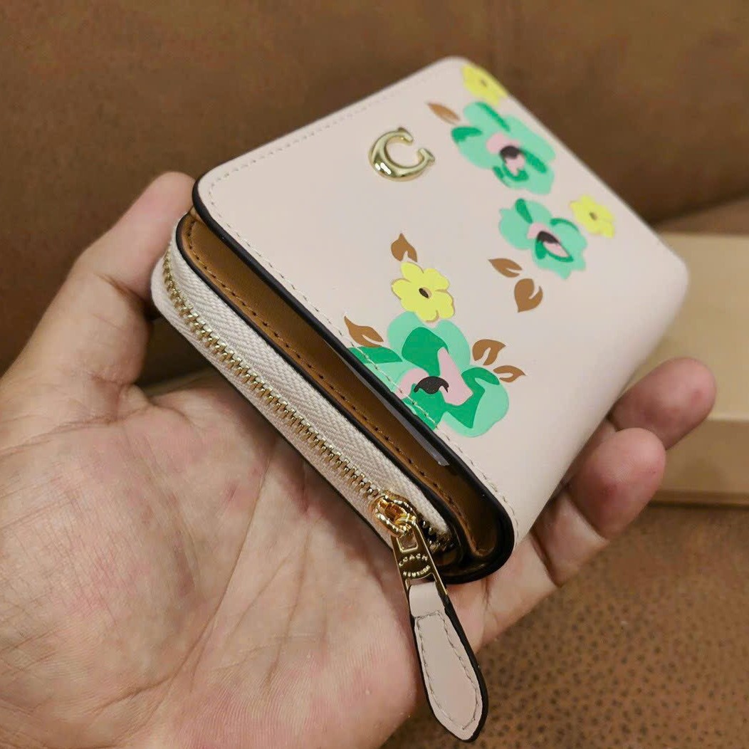 VÍ COACH IN HOA BILLFOLD WALLET WITH FLORAL PRINT CI193 3