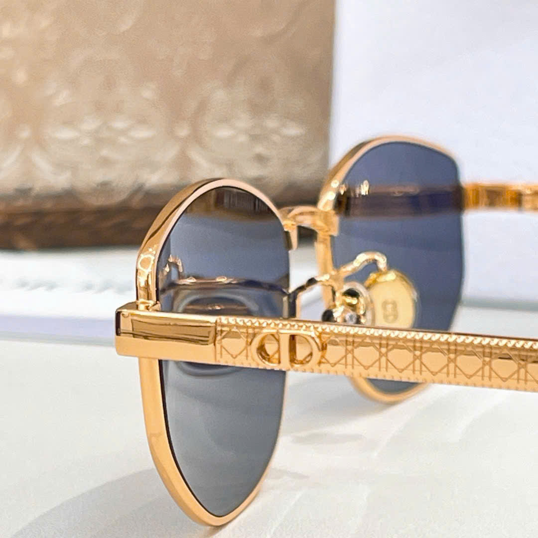 Kính mát Dior Cannage B1U Blue Oval Sunglasses 7