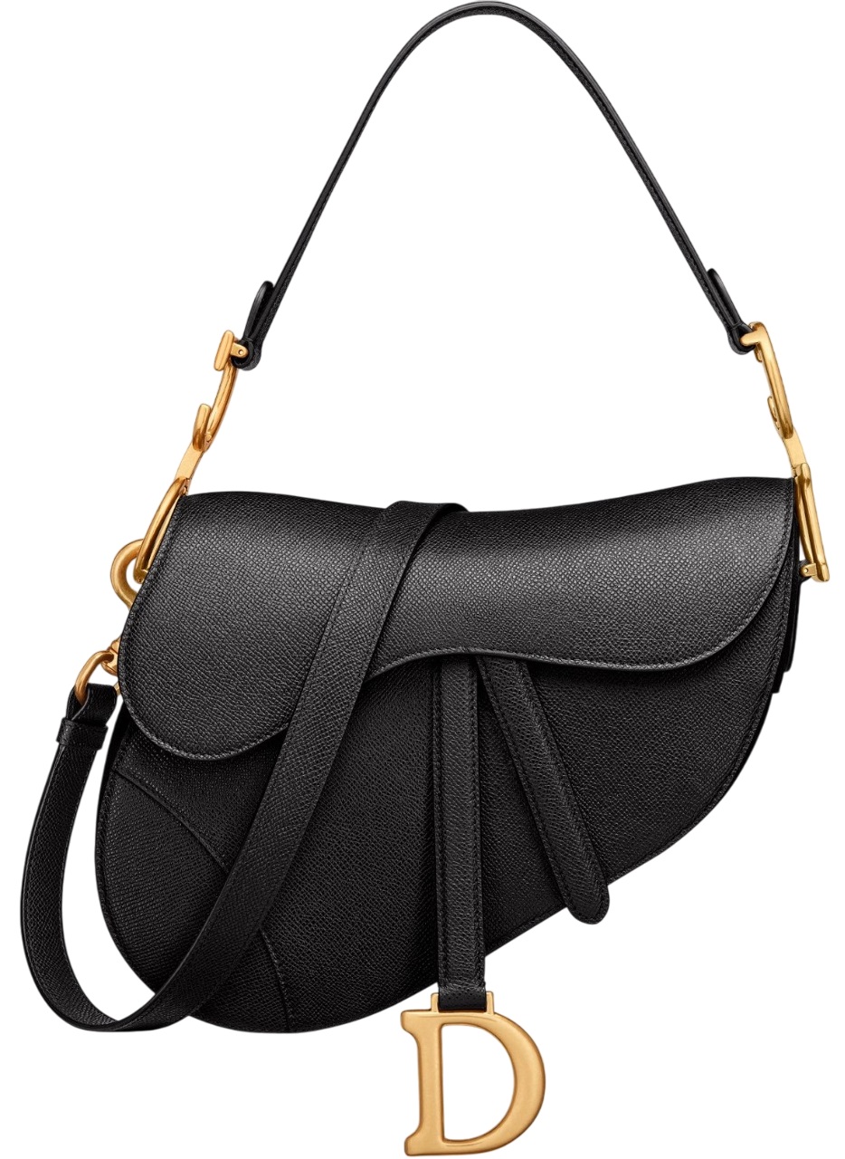Túi Dior Saddle Bag With Shoulder Strap Black Grained Calfskin 4