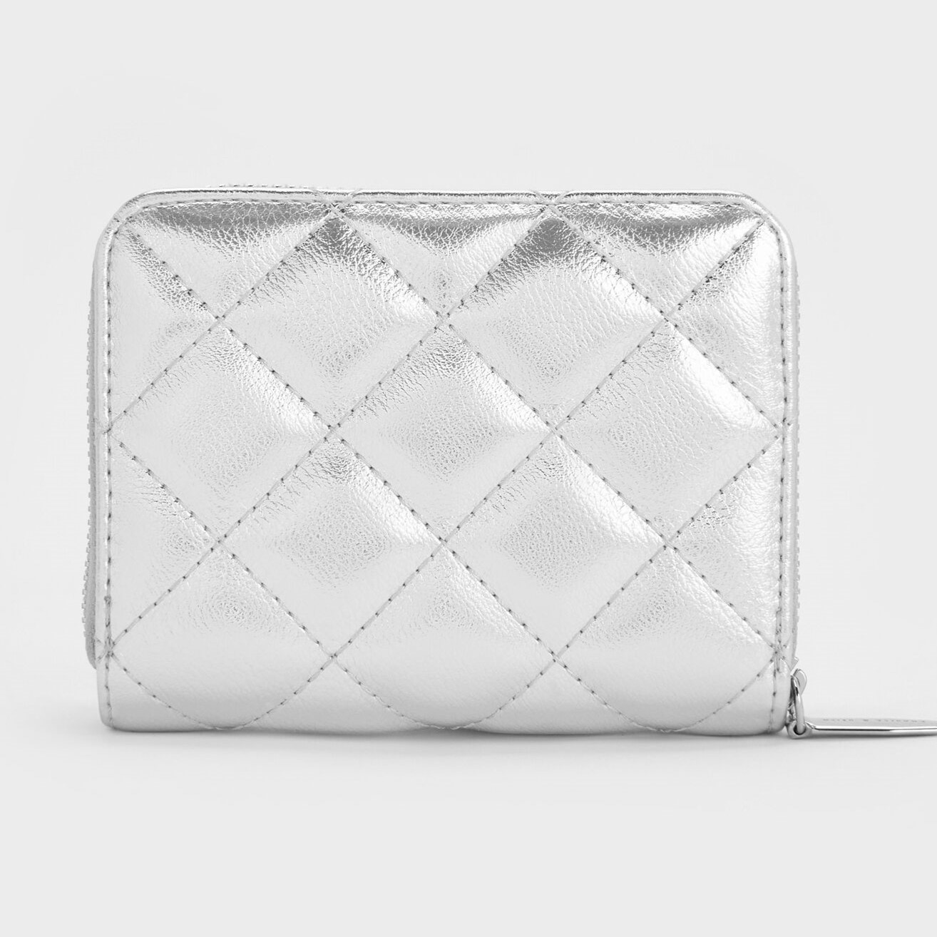 Ví ngắn gập Charles Keith Alva Quilted Zip Around Wallet CK6-10770678 8