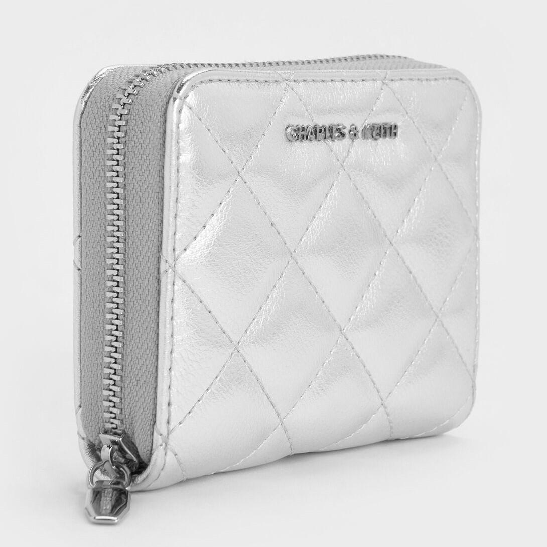 Ví ngắn gập Charles Keith Alva Quilted Zip Around Wallet CK6-10770678 12