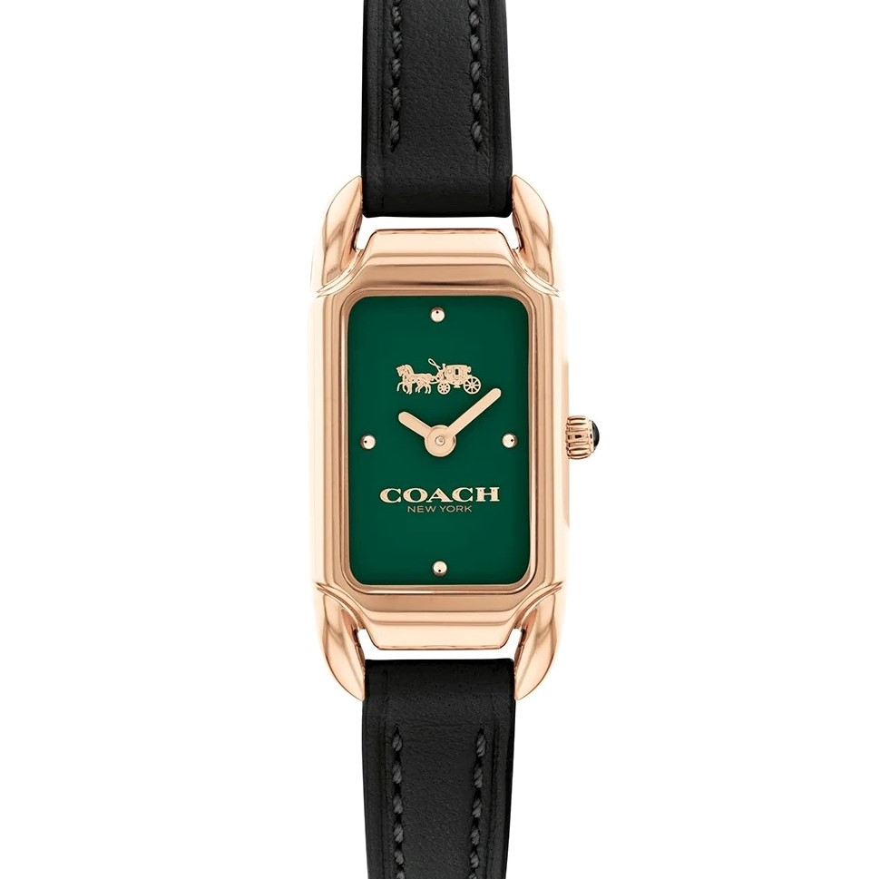 ĐỒNG HỒ NỮ COACH CADIE GREEN DIAL LEATHER STRAP WOMENS WATCH 14504068 1