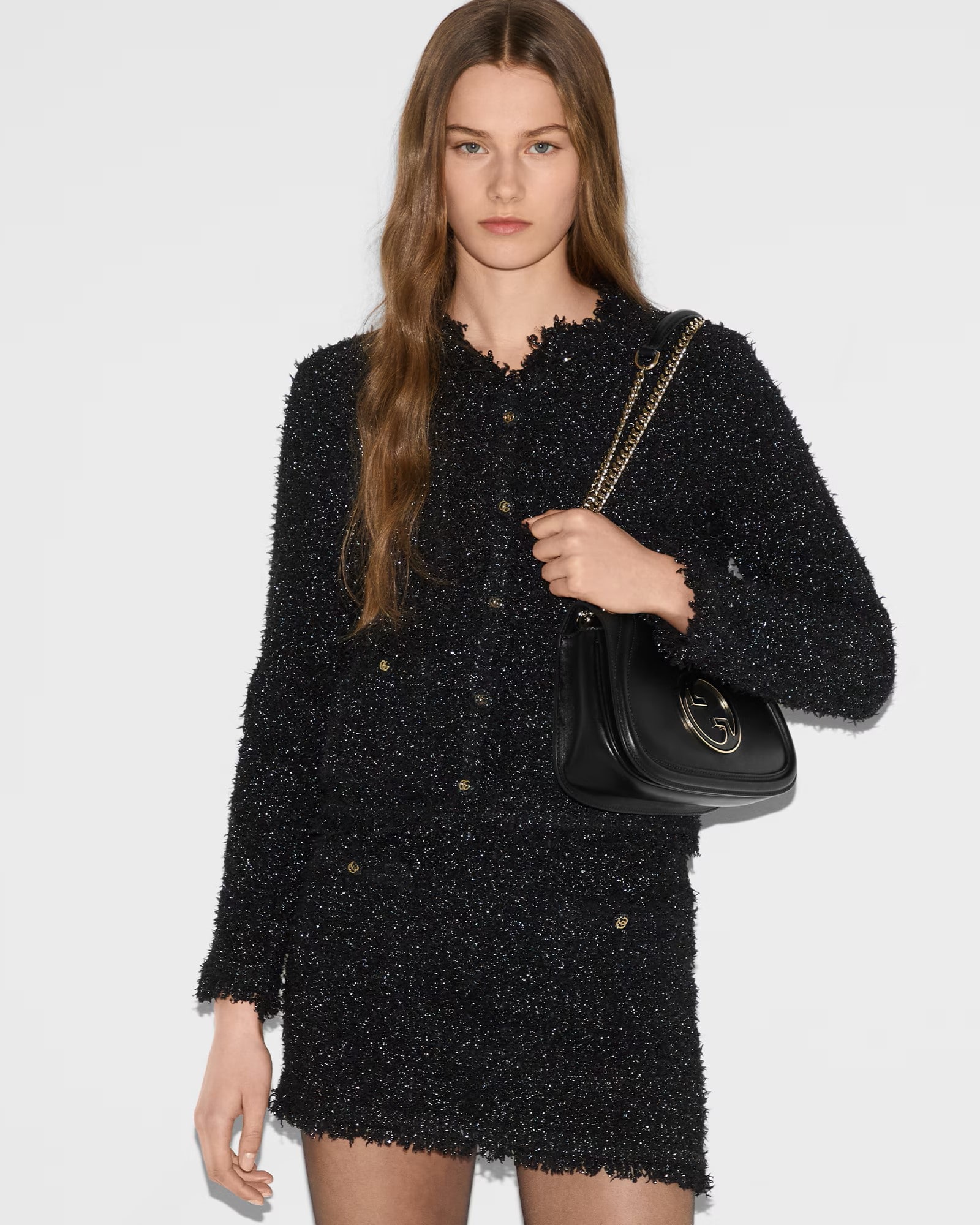 Túi Gucci Blondie Medium Shoulder Bag Black 8