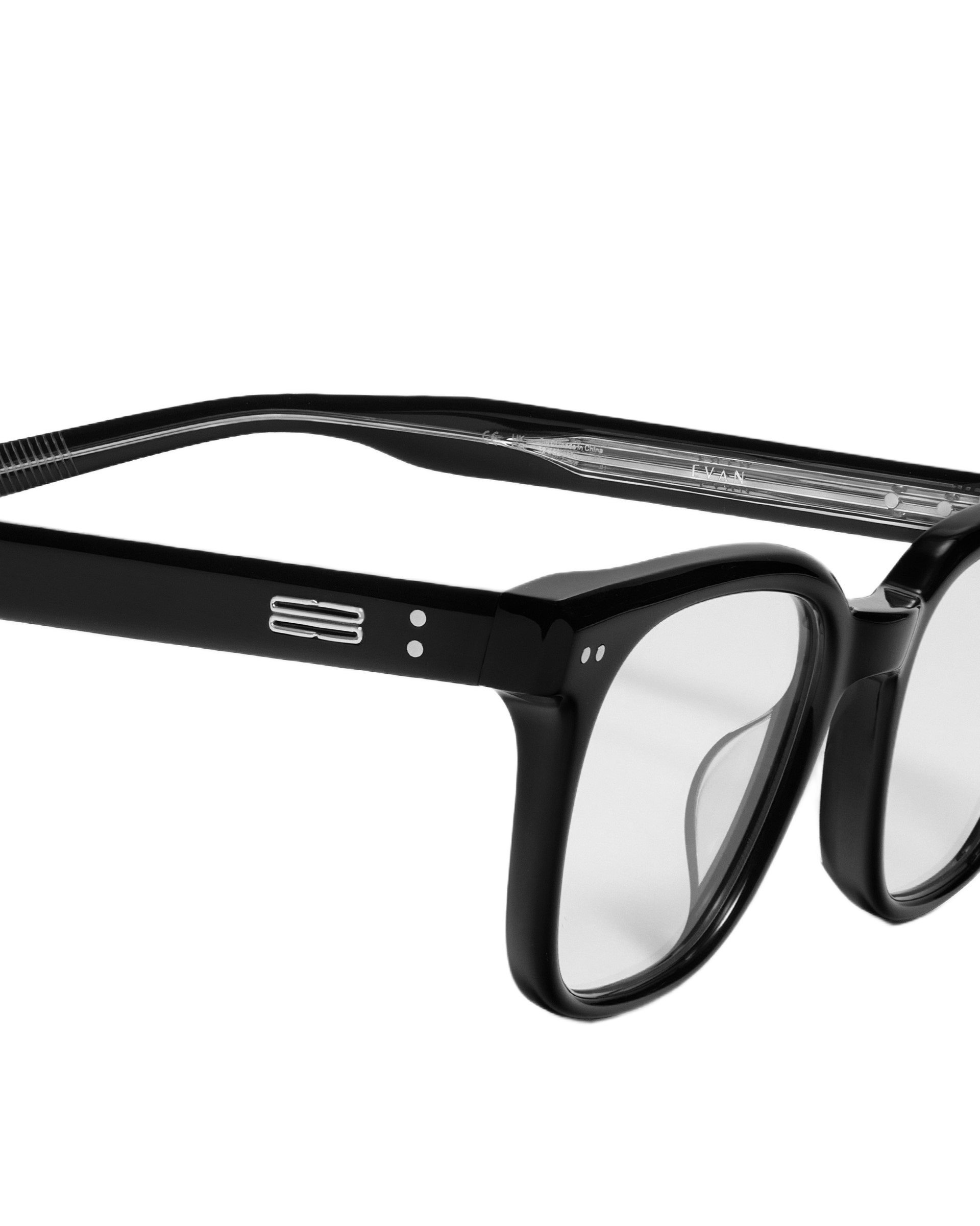 Kính giả cận Gentle Monster Evan 01 Clear Lenses Black Acetate Frame 5