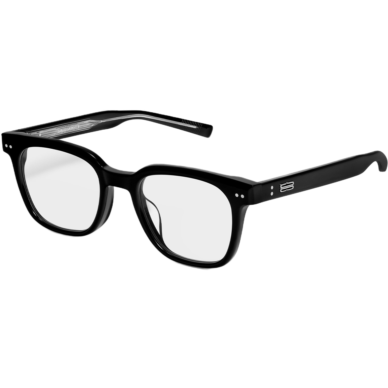 Kính giả cận Gentle Monster Evan 01 Clear Lenses Black Acetate Frame 6