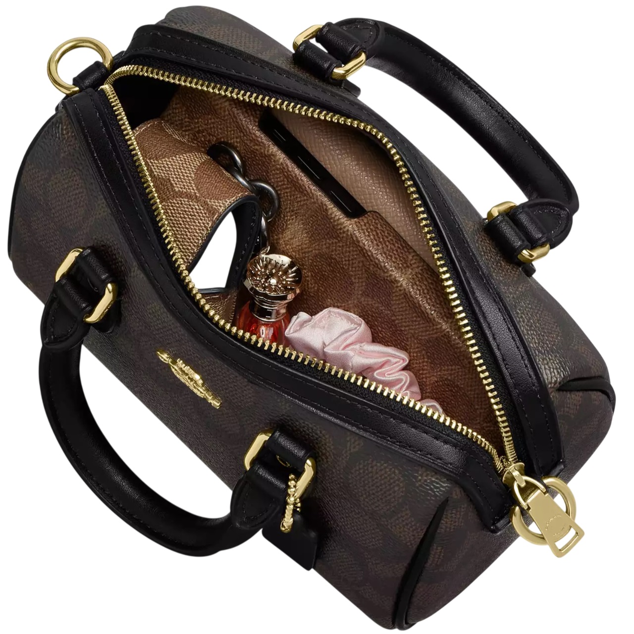 Túi Coach Mini Rowan Crossbody Bag In Signature Canvas Walnut CW329 3