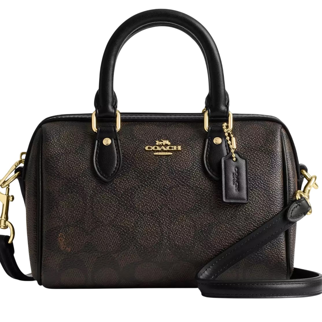 Túi Coach Mini Rowan Crossbody Bag In Signature Canvas Walnut CW329 5