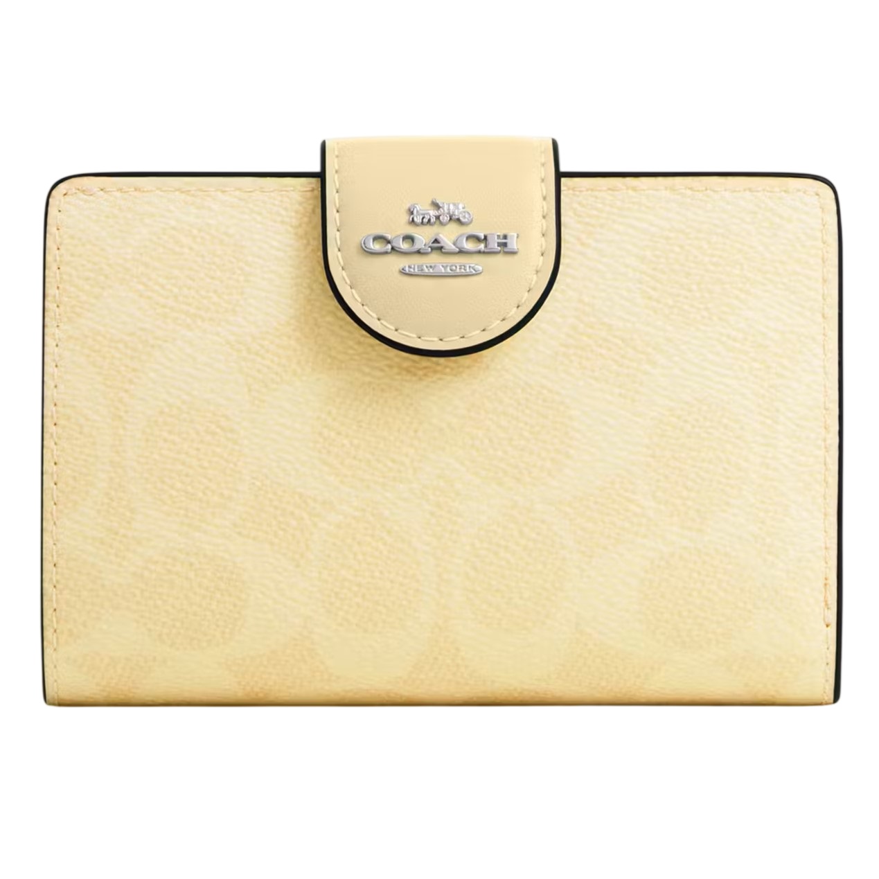 Ví Coach nữ Medium Corner Zip Wallet In Signature Canvas Hay CW786 2