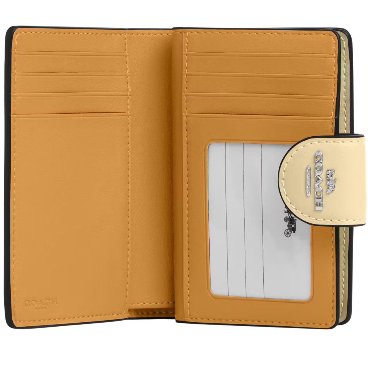 Ví Coach nữ Medium Corner Zip Wallet In Signature Canvas Hay CW786 3
