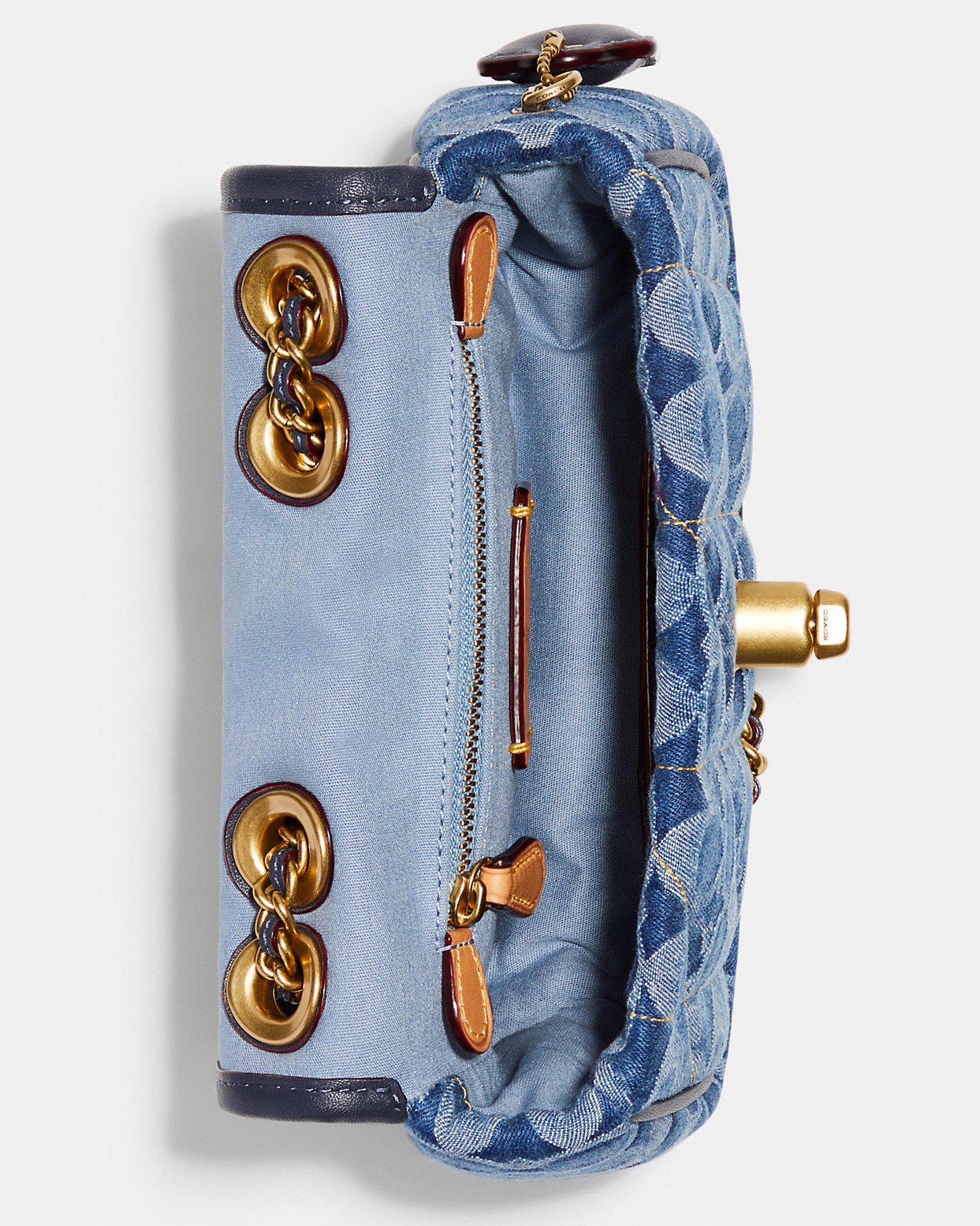 TÚI ĐEO CHÉO COACH PILLOW MADISON SHOULDER BAG 18 IN SIGNAUTURE DENIM WITH QUILTING 1