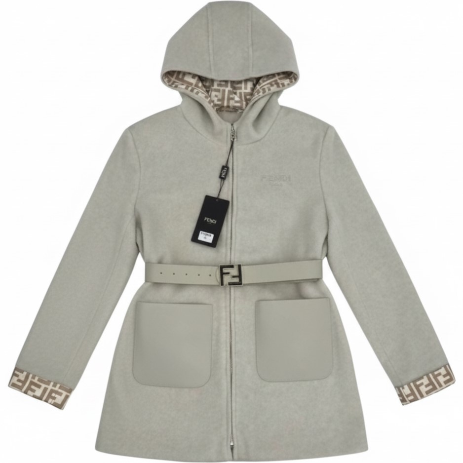 Áo khoác dạ có nón Fendi 1