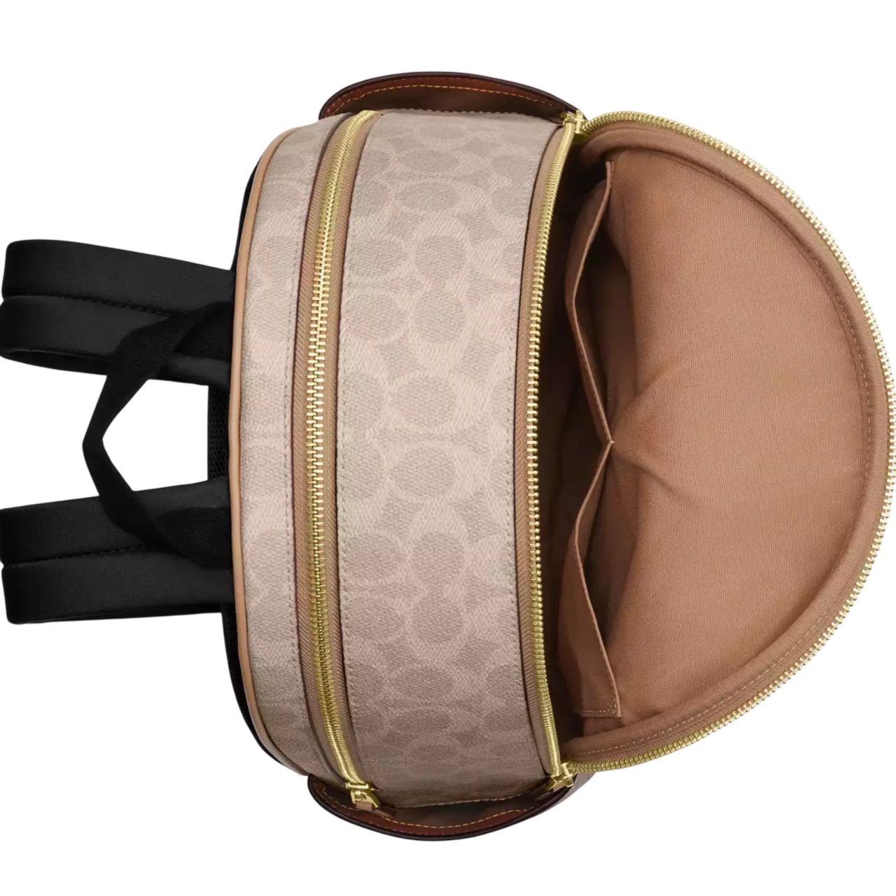 Balo Coach Coat Backpack in Blocked Signature Canvas Sand CZ771 5