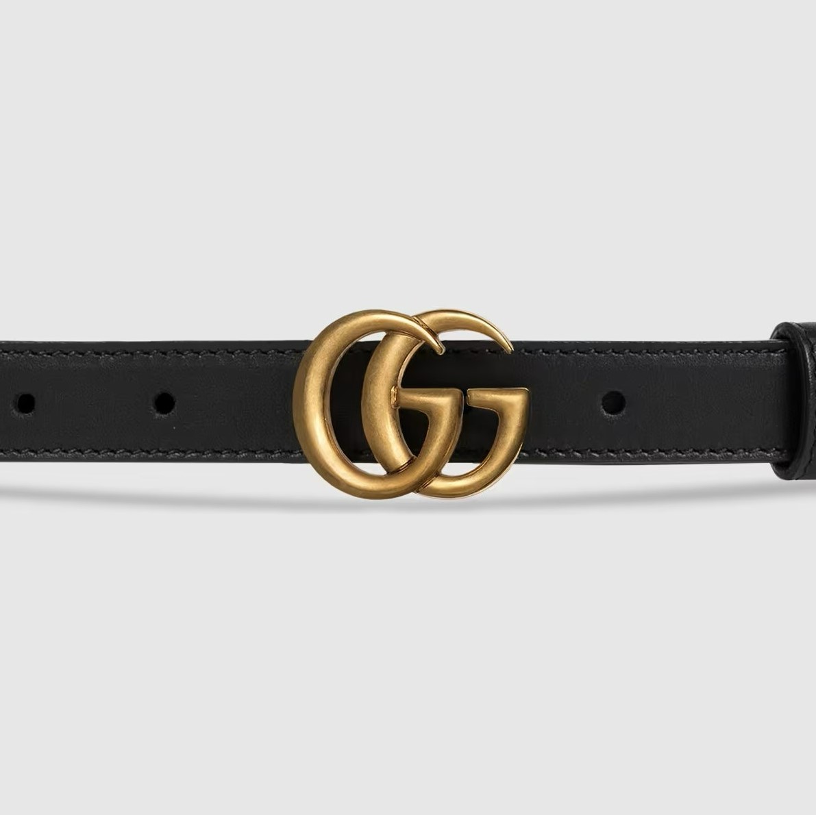 THẮT LƯNG GUCCI LIGHT LEATHER BELT WITH DOUBLE G BUCKLE 5