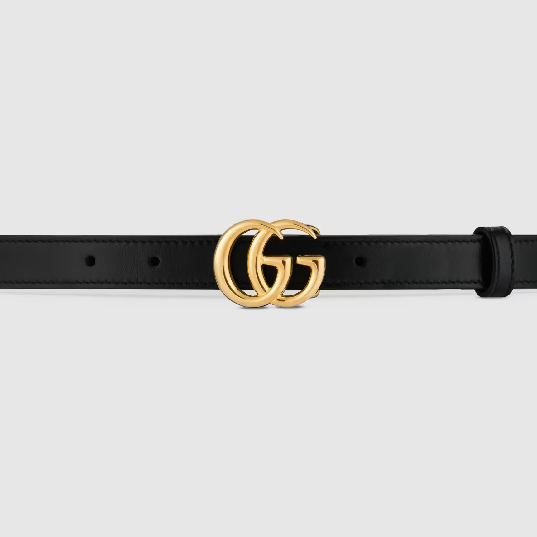 THẮT LƯNG GUCCI LIGHT LEATHER BELT WITH DOUBLE G BUCKLE 6
