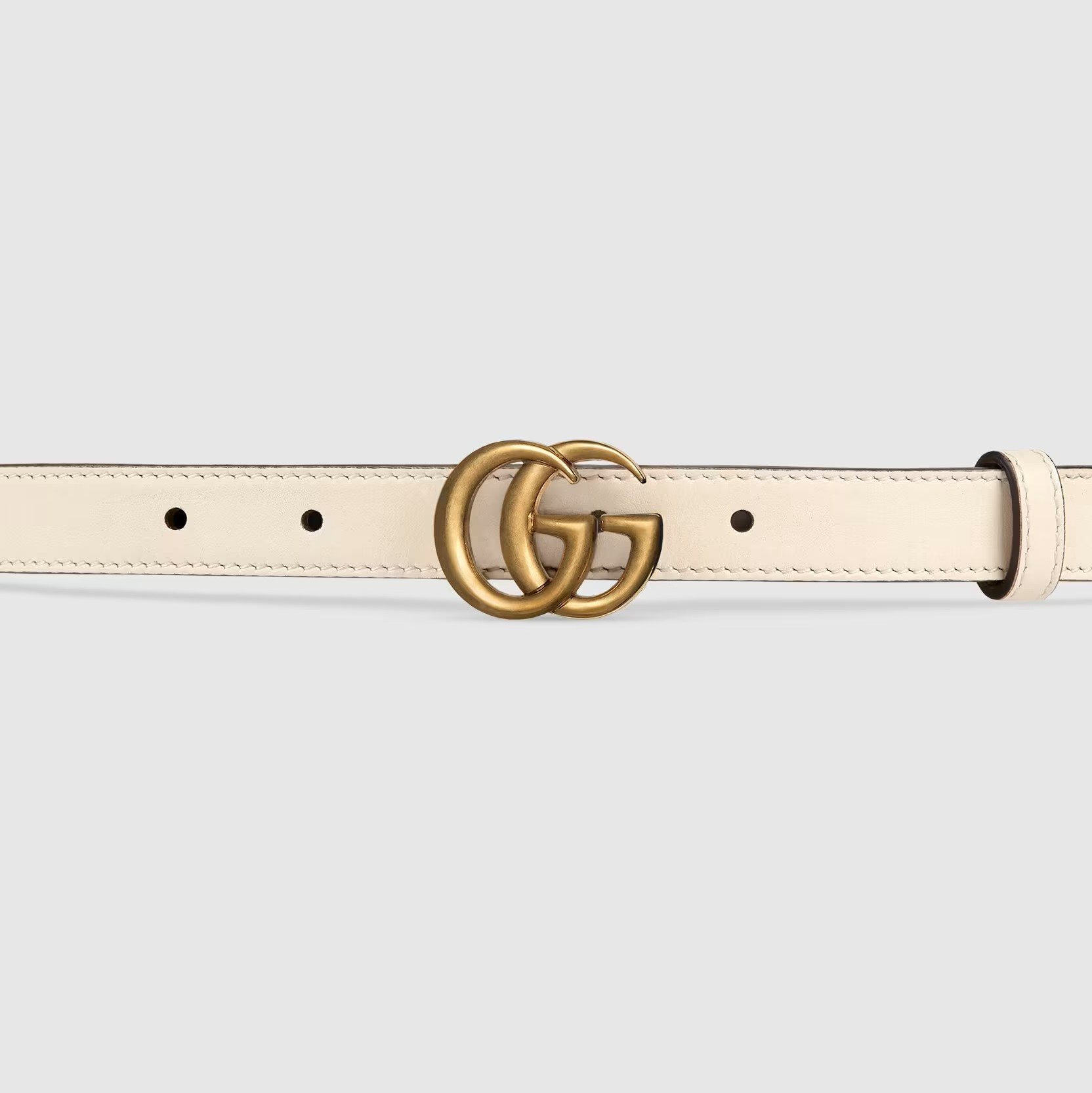 THẮT LƯNG GUCCI LIGHT LEATHER BELT WITH DOUBLE G BUCKLE 8