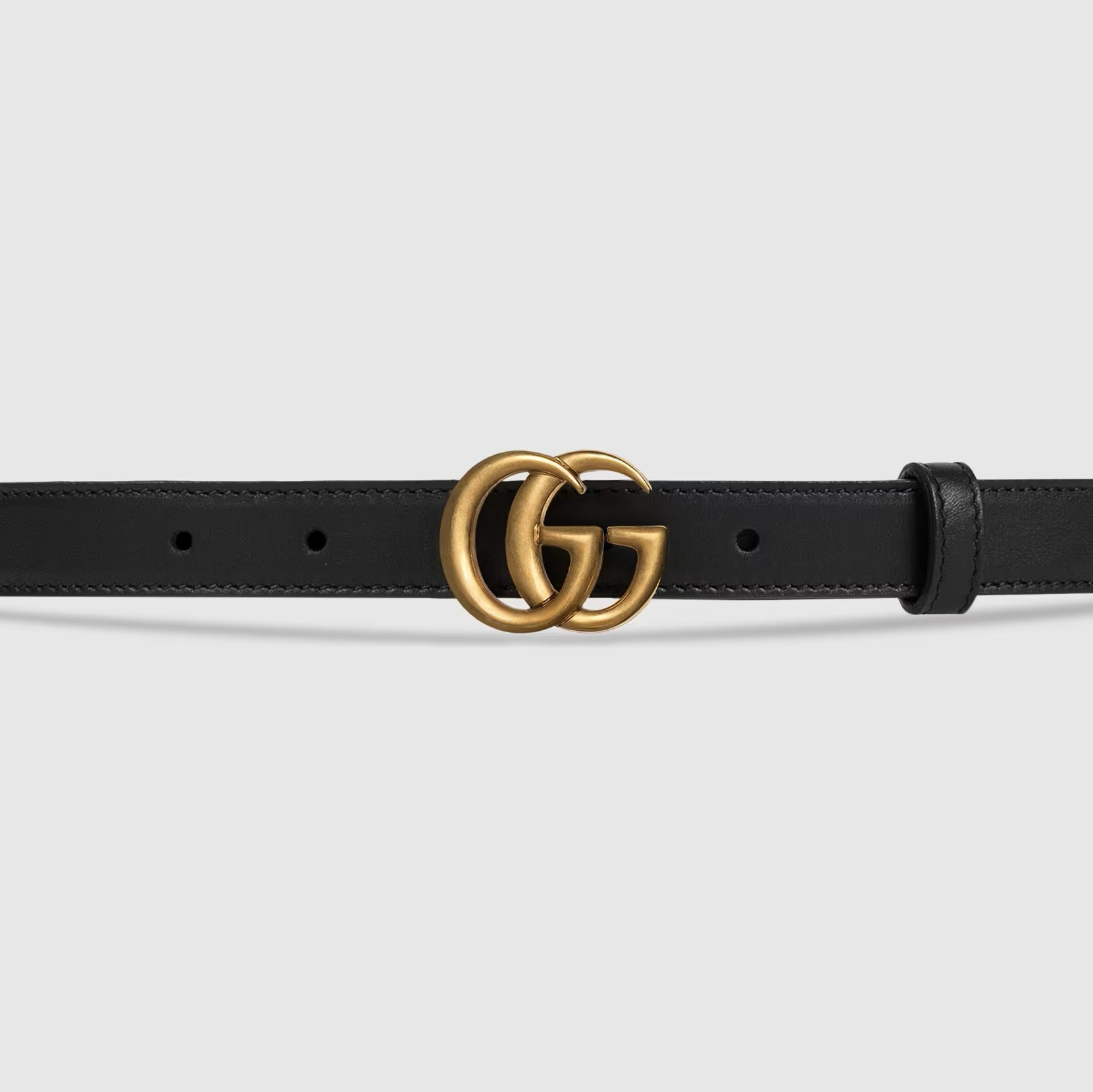 THẮT LƯNG GUCCI LIGHT LEATHER BELT WITH DOUBLE G BUCKLE 14