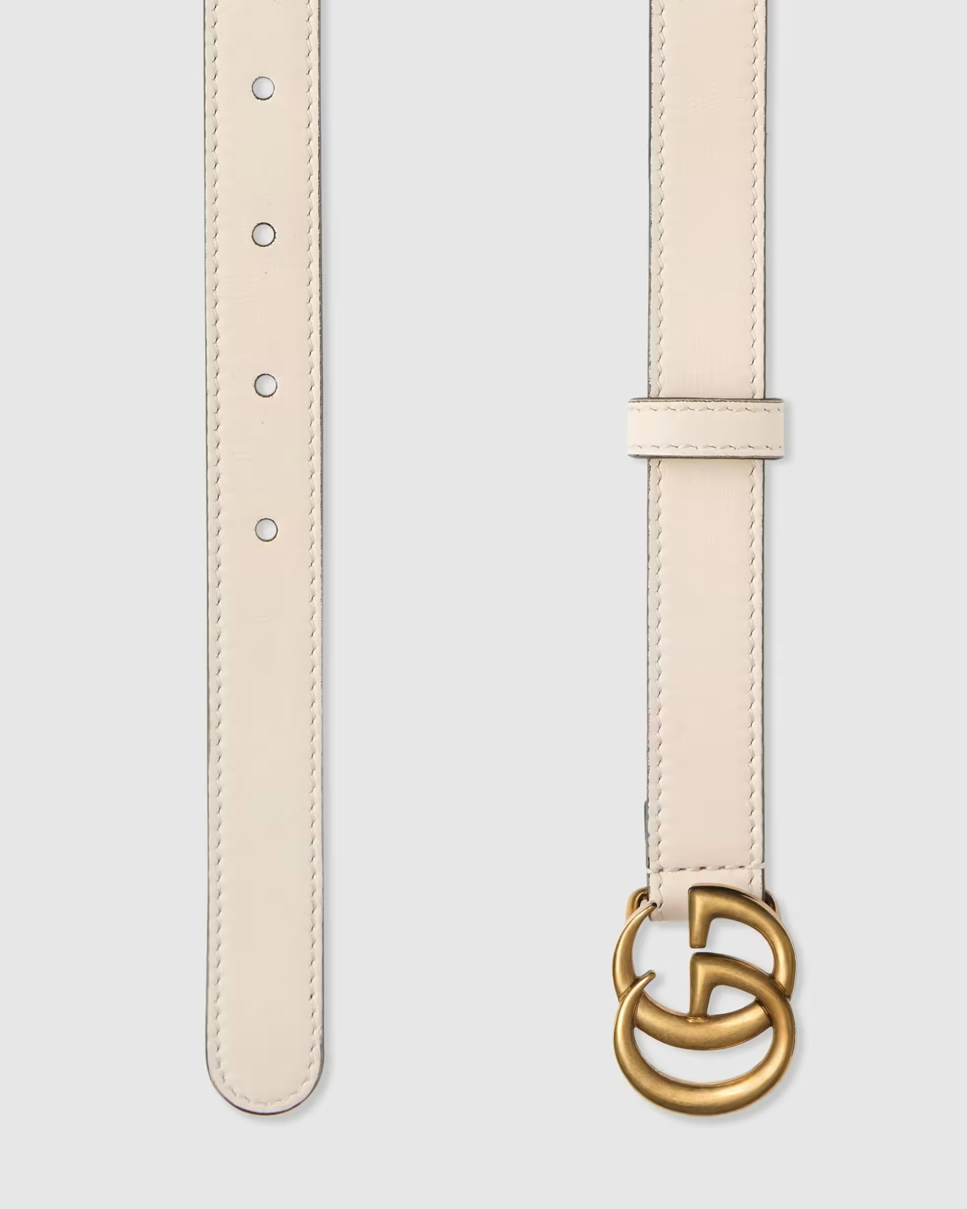 THẮT LƯNG GUCCI LIGHT LEATHER BELT WITH DOUBLE G BUCKLE 15