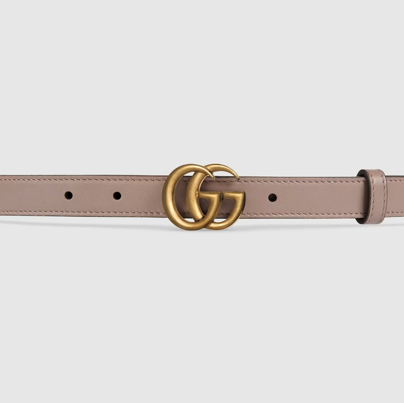 THẮT LƯNG GUCCI LIGHT LEATHER BELT WITH DOUBLE G BUCKLE 16