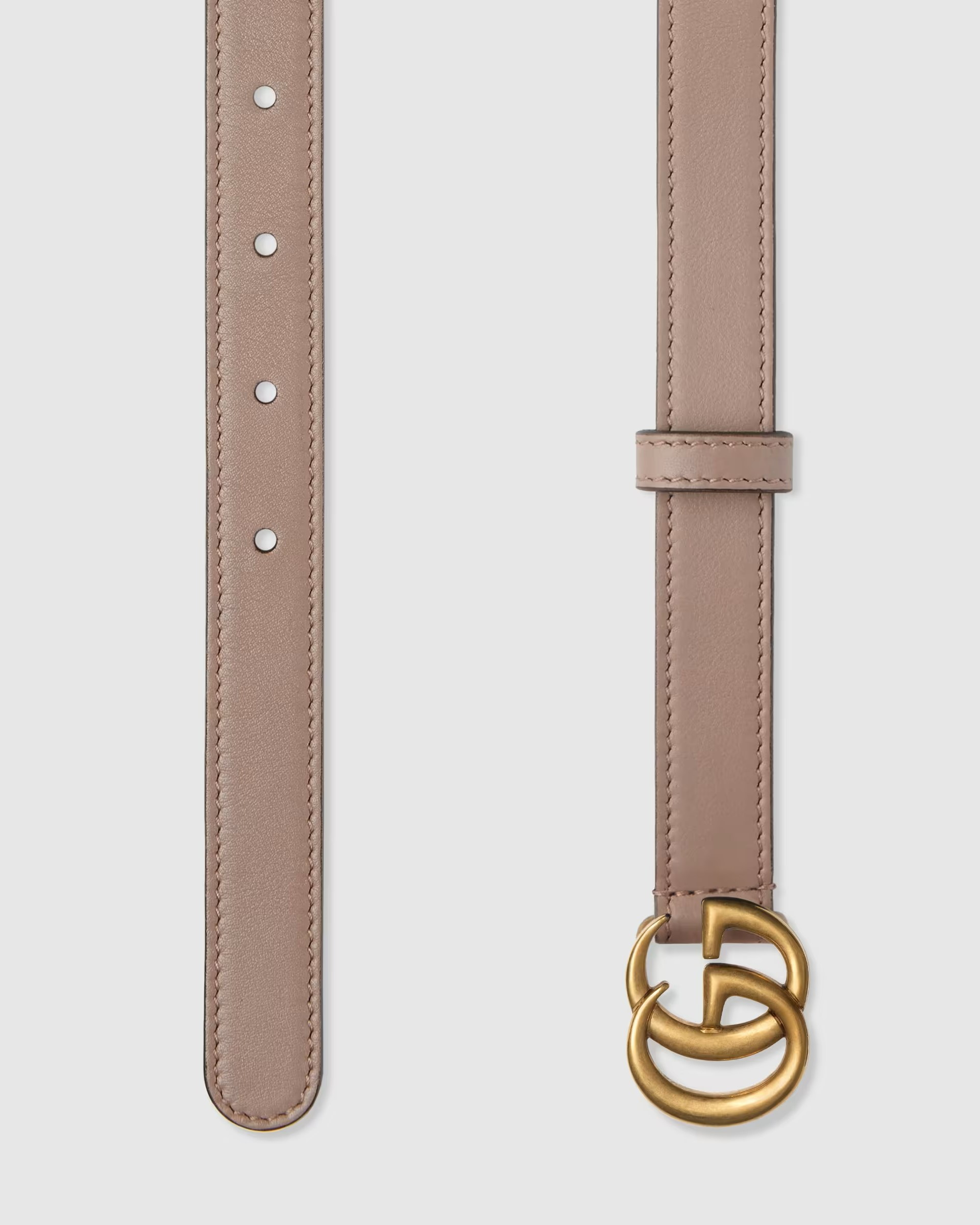 THẮT LƯNG GUCCI LIGHT LEATHER BELT WITH DOUBLE G BUCKLE 17