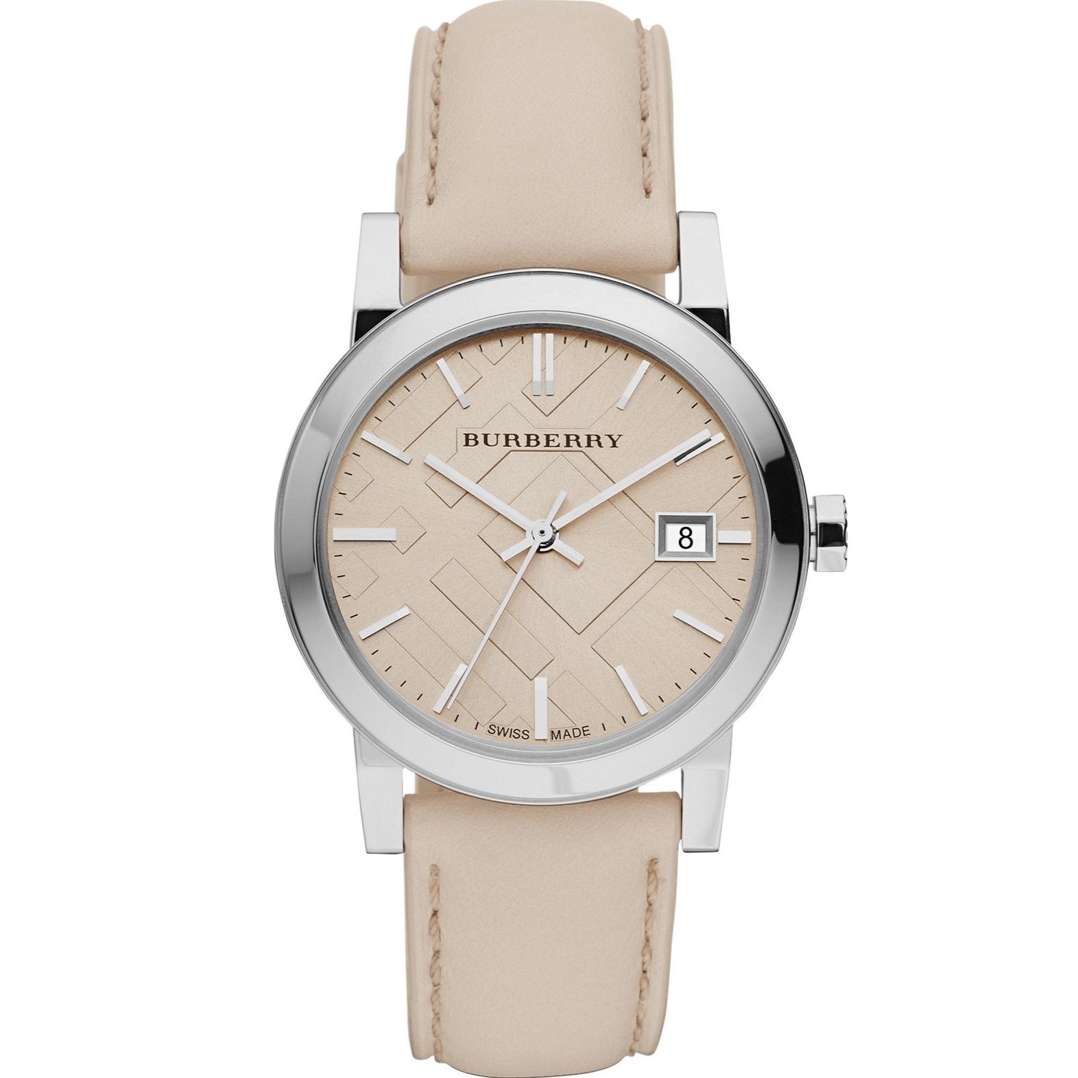 Đồng hồ nữ Burberry Ladies Watch The City Check Neutral Silver BU9107 2