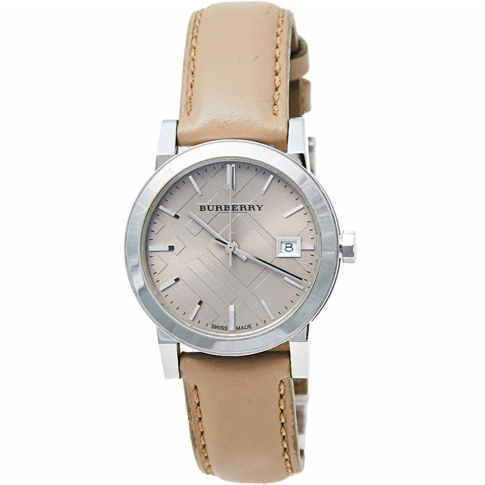 Đồng hồ nữ Burberry Ladies Watch The City Check Neutral Silver BU9107 12