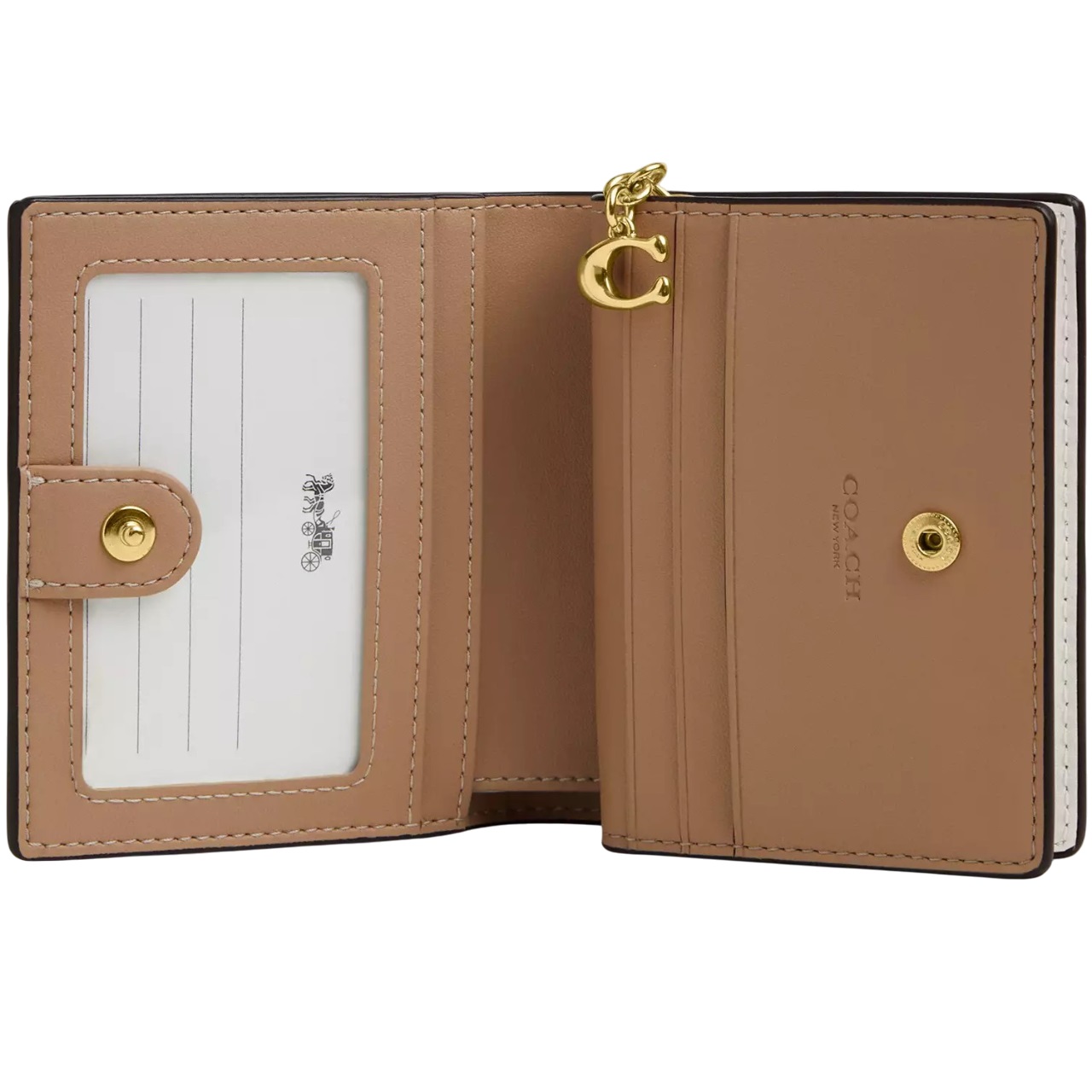 Ví Coach Mini Snap Wallet With Creature Print Novelty print Gold Chalk Multi CR795 1