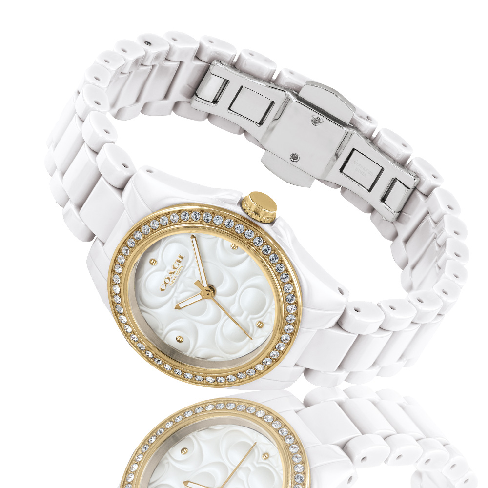 ĐỒNG HỒ NỮ COACH ASTOR WHITE DIAL CRYSTAL ACCENTS QUARTZ 14503254 WOMENS WATCH 4