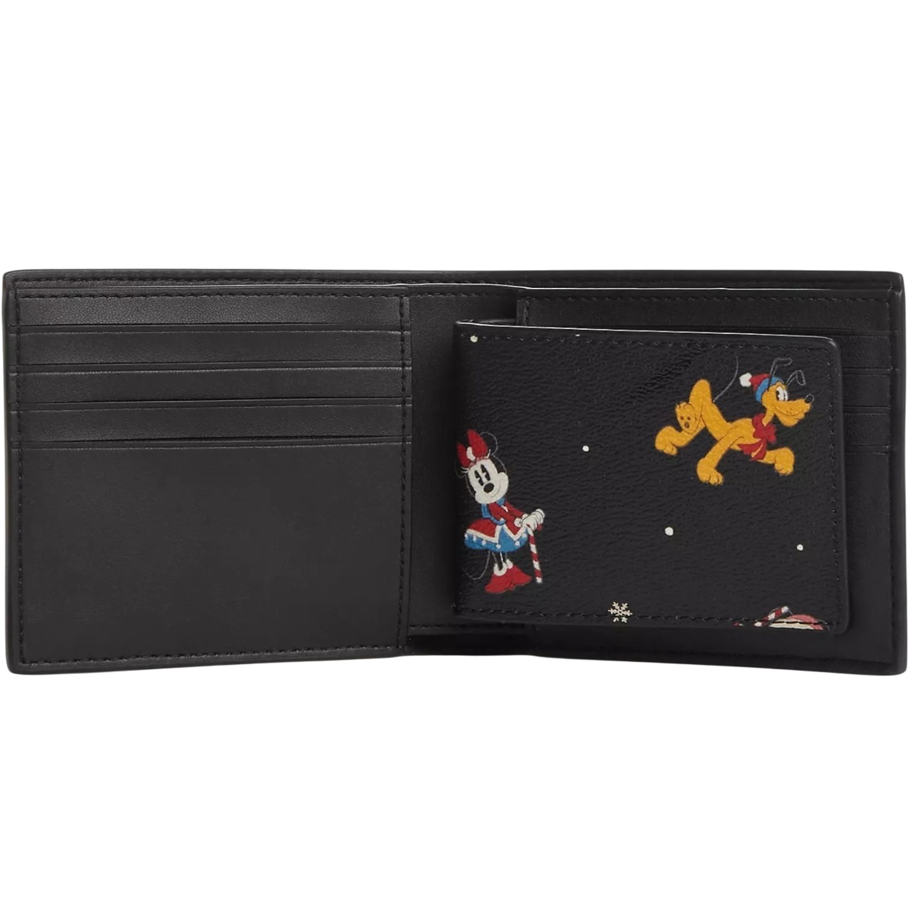 Ví Nam Coach Coach Disney X Coach 3 In 1 Wallet With Holiday Print Black Multi CM181 1