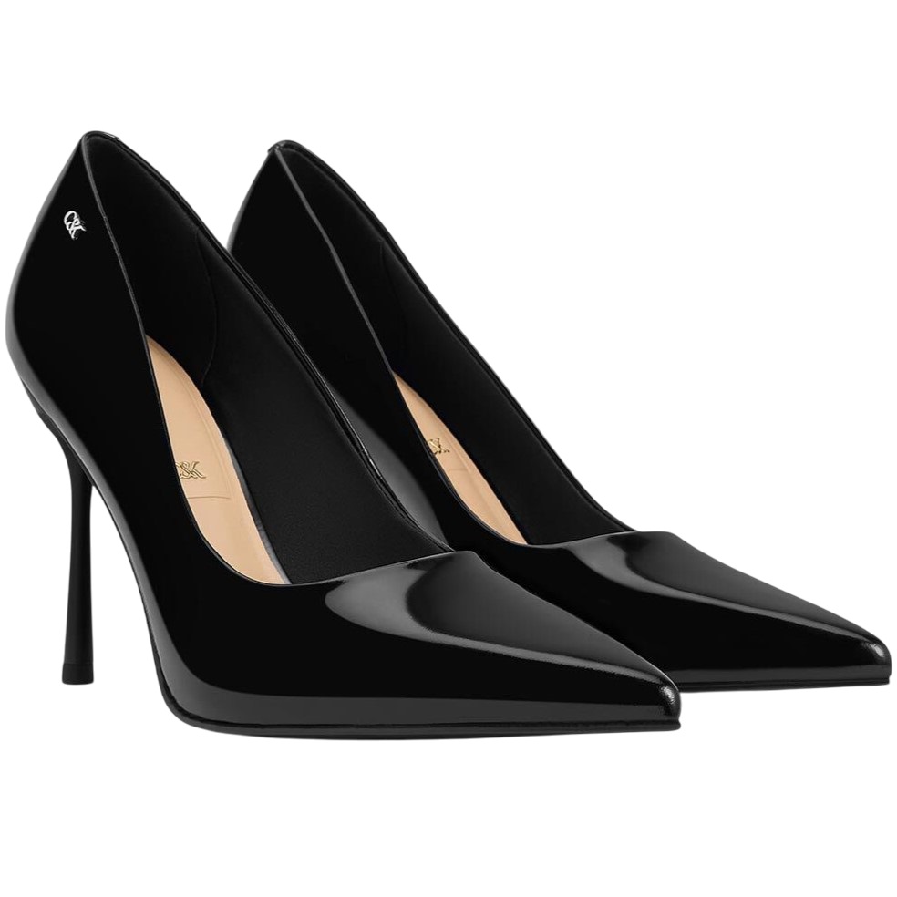 Giày cao gót mũi nhọn Charles Keith Kyra Leather Pointed Toe Pumps Black SL1-60280472-1 1