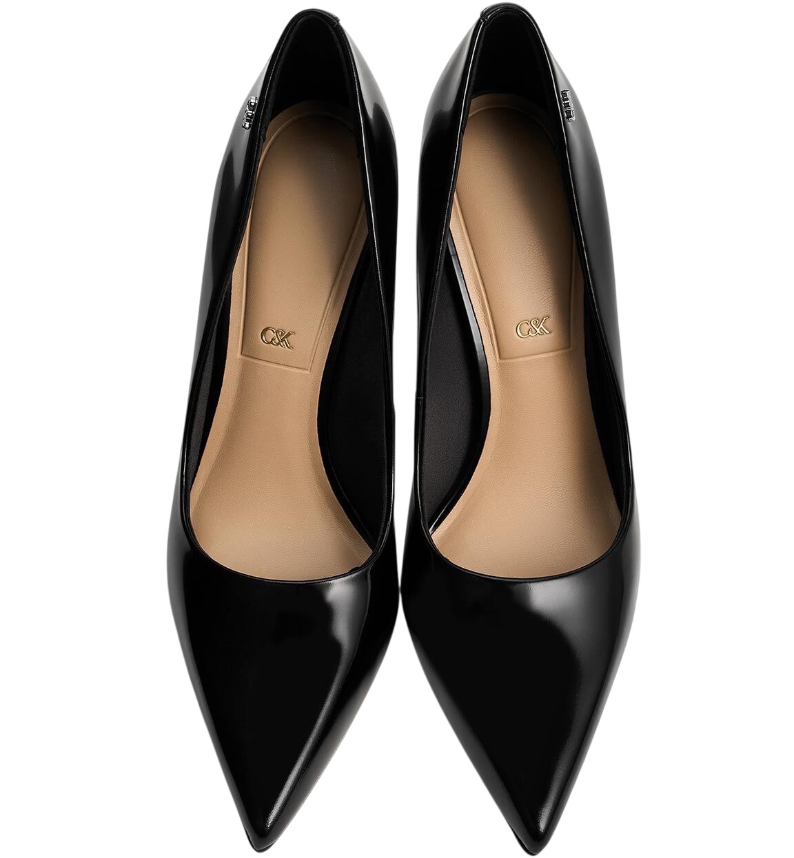 Giày cao gót mũi nhọn Charles Keith Kyra Leather Pointed Toe Pumps Black SL1-60280472-1 2