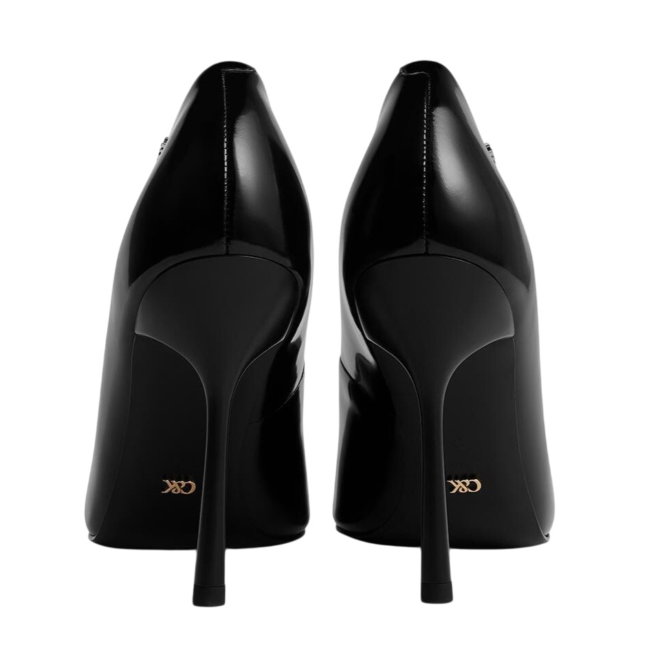 Giày cao gót mũi nhọn Charles Keith Kyra Leather Pointed Toe Pumps Black SL1-60280472-1 5