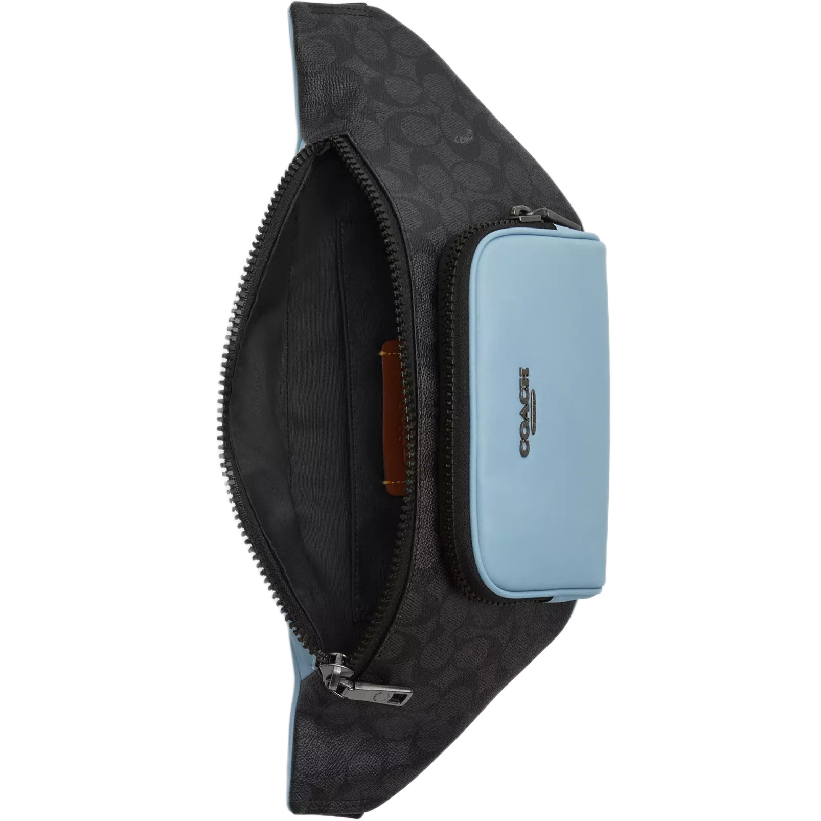 Túi đeo bụng Coach Racer Belt Bag In Colorblock Signature Canvas Light Blue Multi CAJ77 2