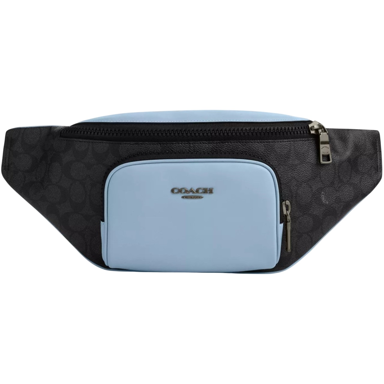Túi đeo bụng Coach Racer Belt Bag In Colorblock Signature Canvas Light Blue Multi CAJ77 4