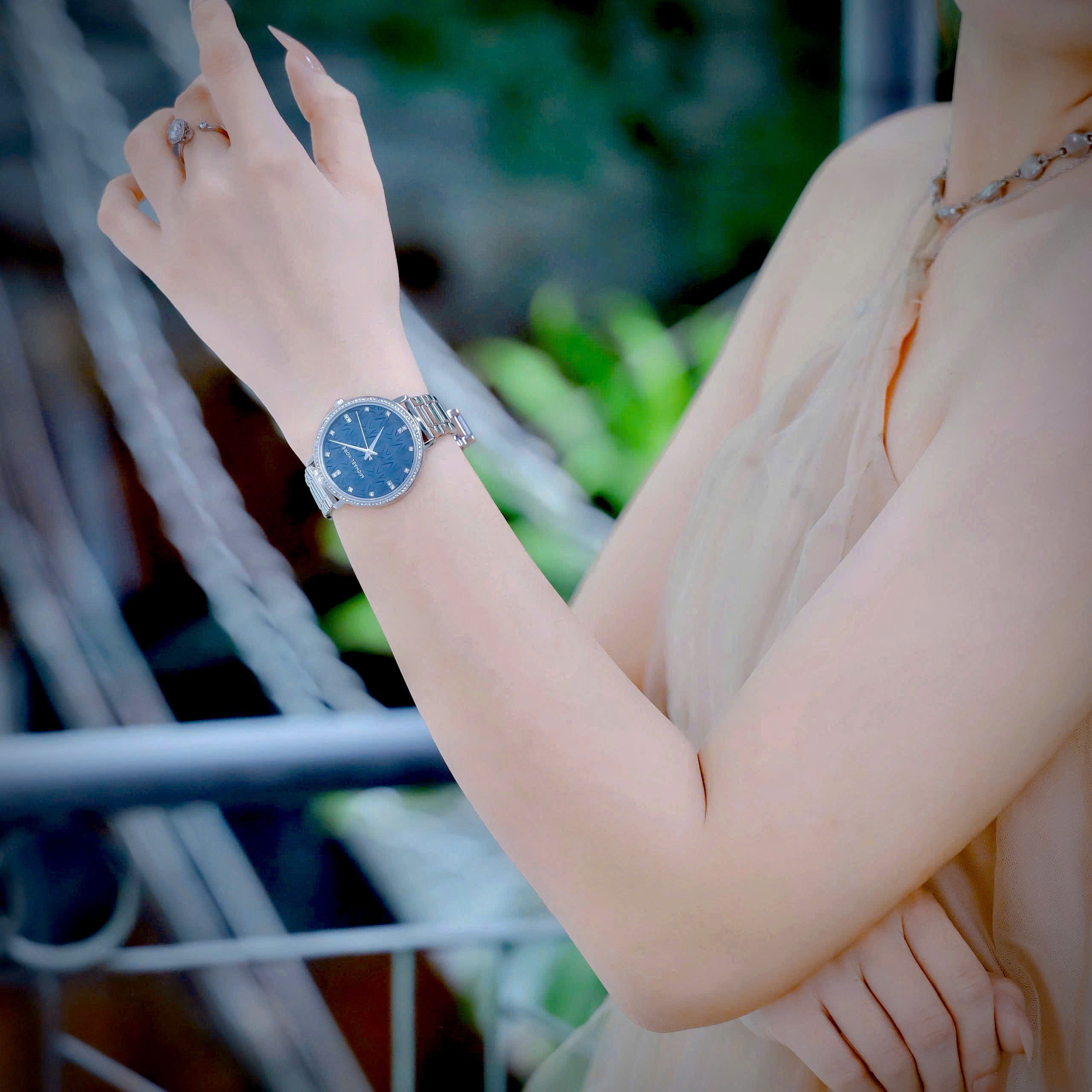 Đồng hồ nữ Michael Kors Pyper Blue Dial Silver Tone Womens Watch MK4671 1