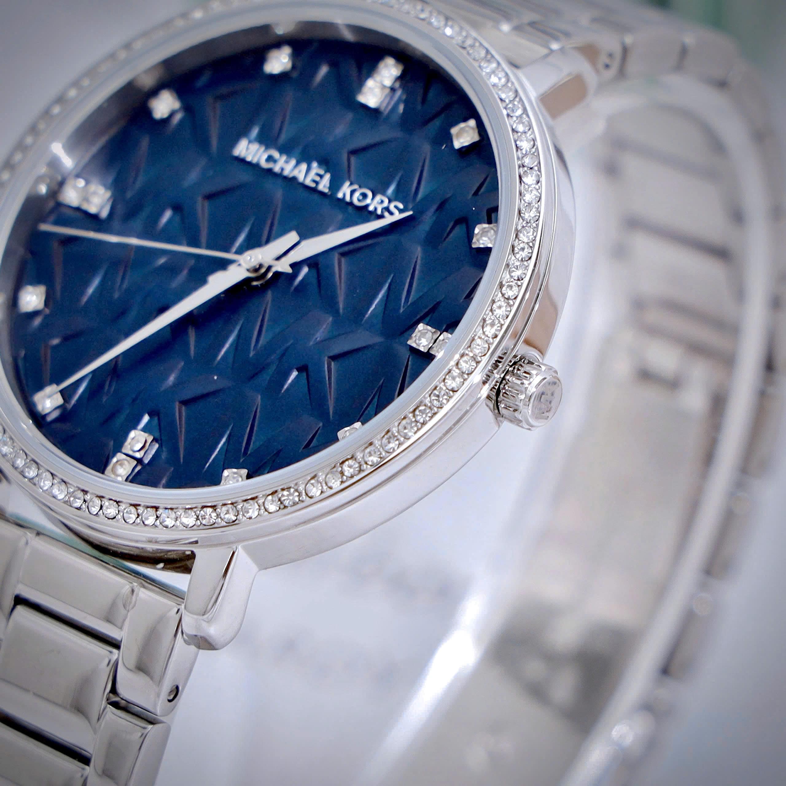 Đồng hồ nữ Michael Kors Pyper Blue Dial Silver Tone Womens Watch MK4671 8