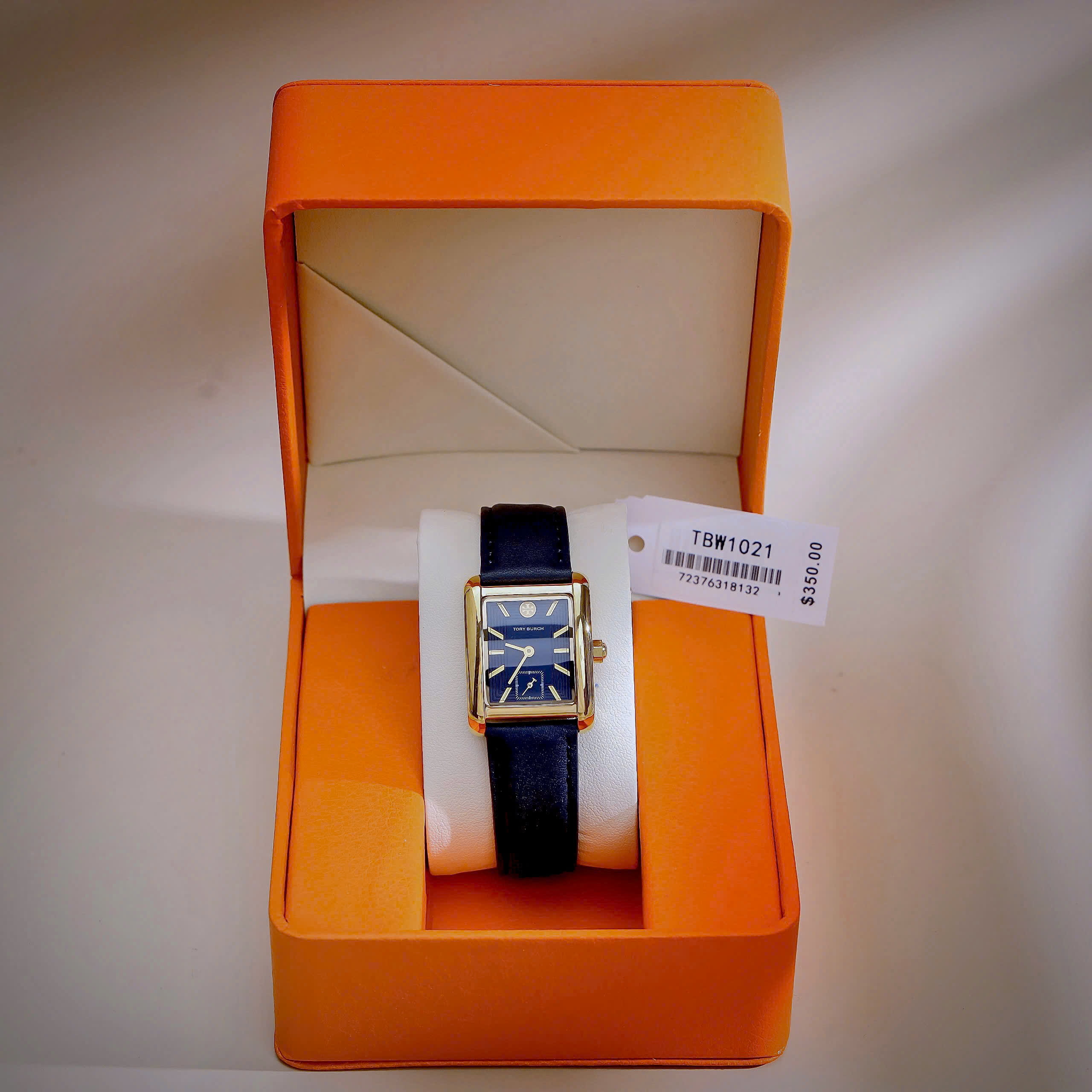 Đồng hồ nữ Tory Burch Womens The Eleanor Navy Leather Strap Watch TBW1021 6