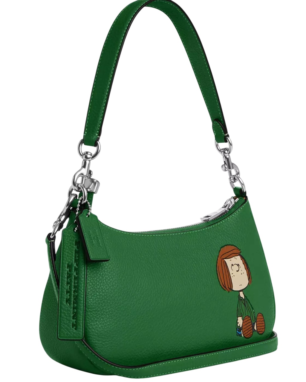 Túi Coach X Peanuts Teri Shoulder Bag With Peppermint Patty Kelly Green Multi CBJ77 3
