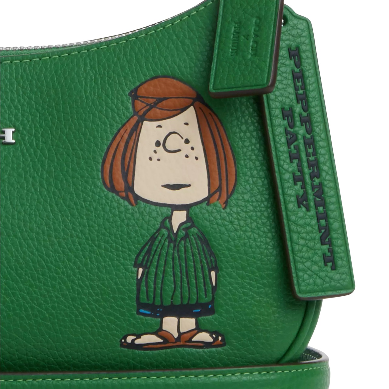 Túi Coach X Peanuts Teri Shoulder Bag With Peppermint Patty Kelly Green Multi CBJ77 6