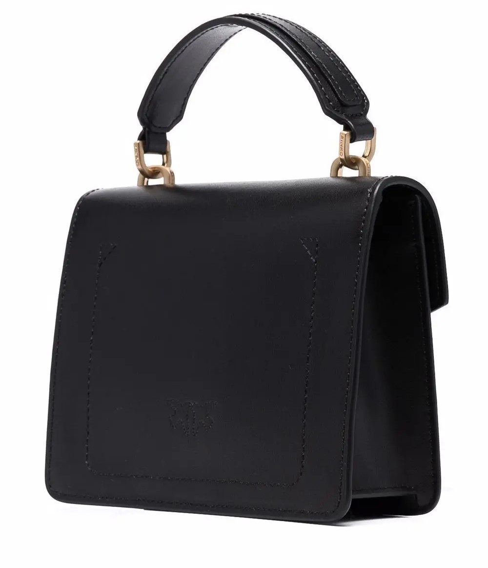 Túi Pinko Mini Love Bag Top Handle Maxi Chain Black 2