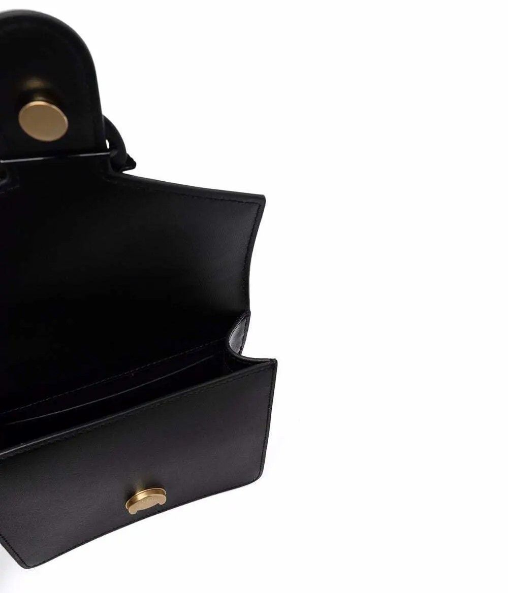 Túi Pinko Mini Love Bag Top Handle Maxi Chain Black 3