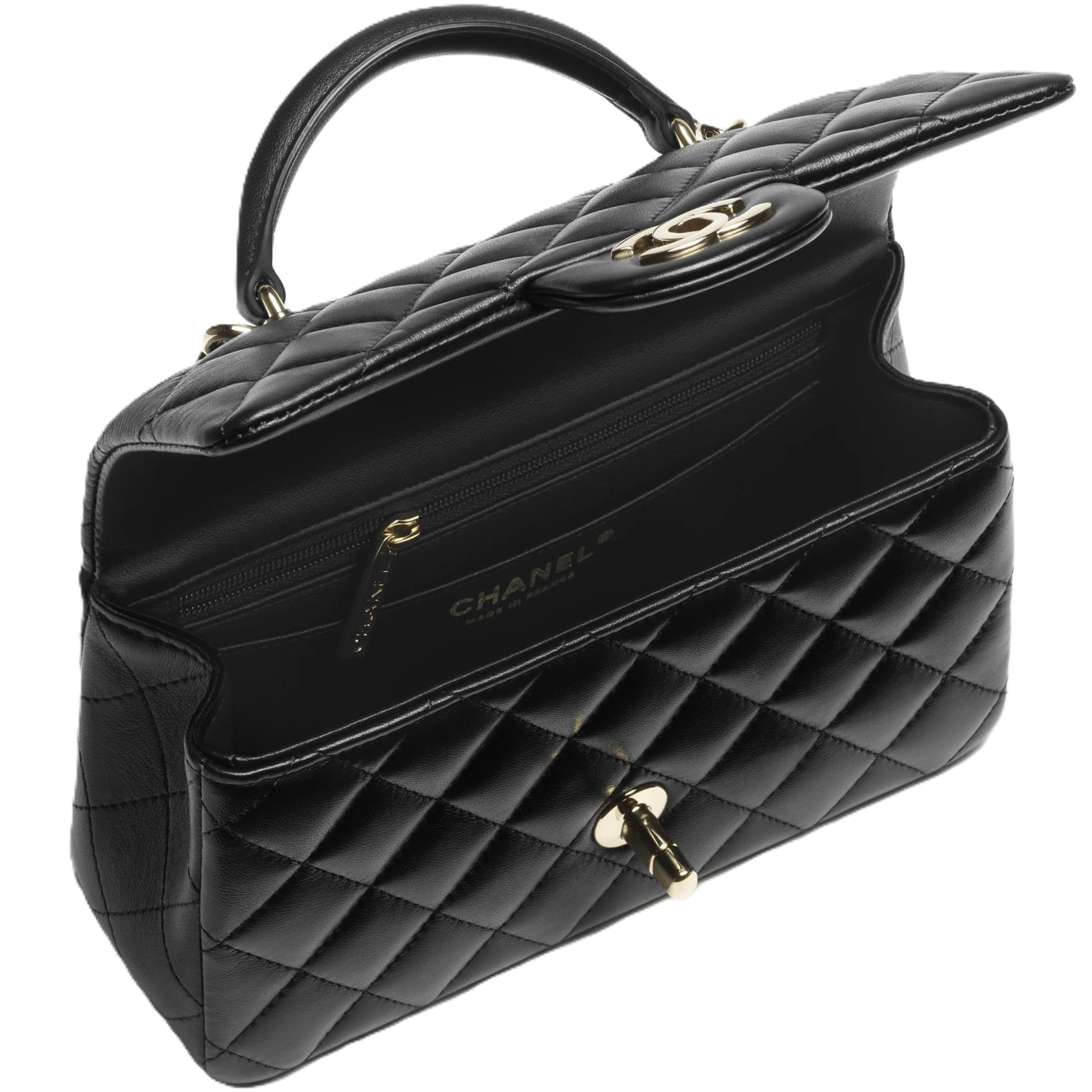 Túi Chanel Mini Classic Handbag With Top Handle Black 7