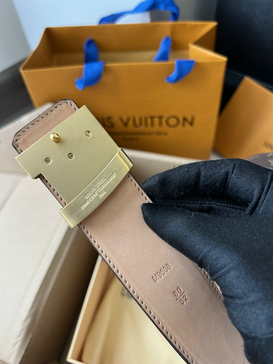 Dây nịt Louis Vuitton authentic nam cao cấp sang trọng mã M0087