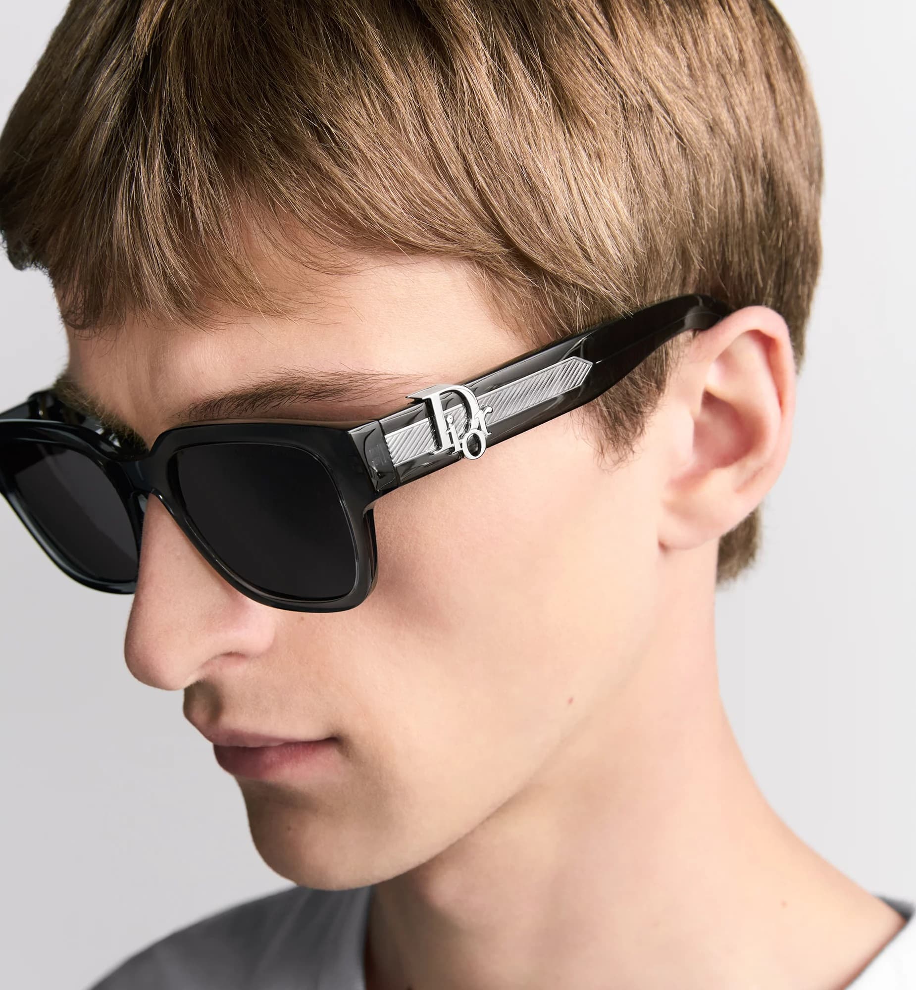 Kính mát Dior DiorOblique S1I Transparent Black Square Sunglasses 2