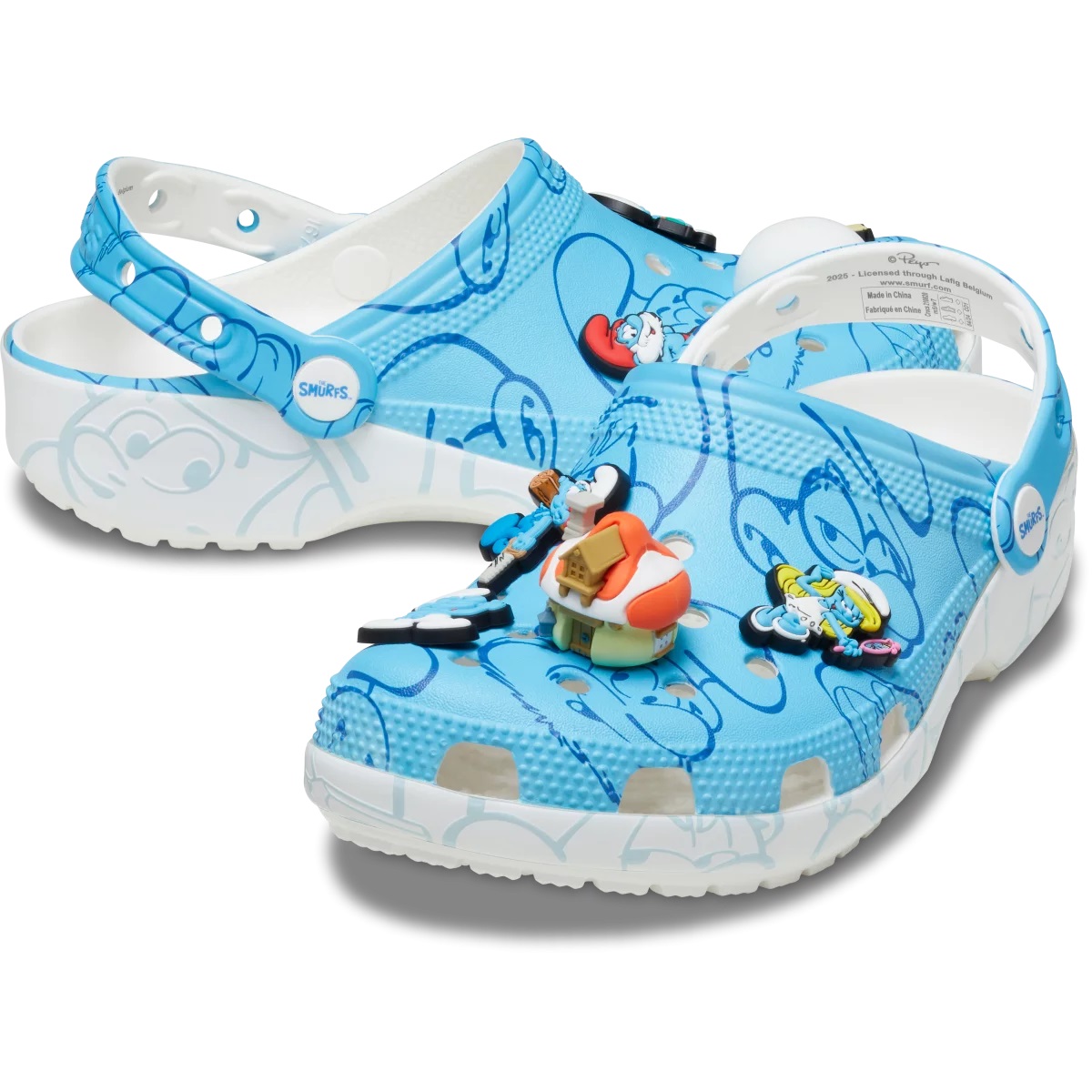 Giày Crocs Smurfs Classic Clog Allover Smurfs Print 4