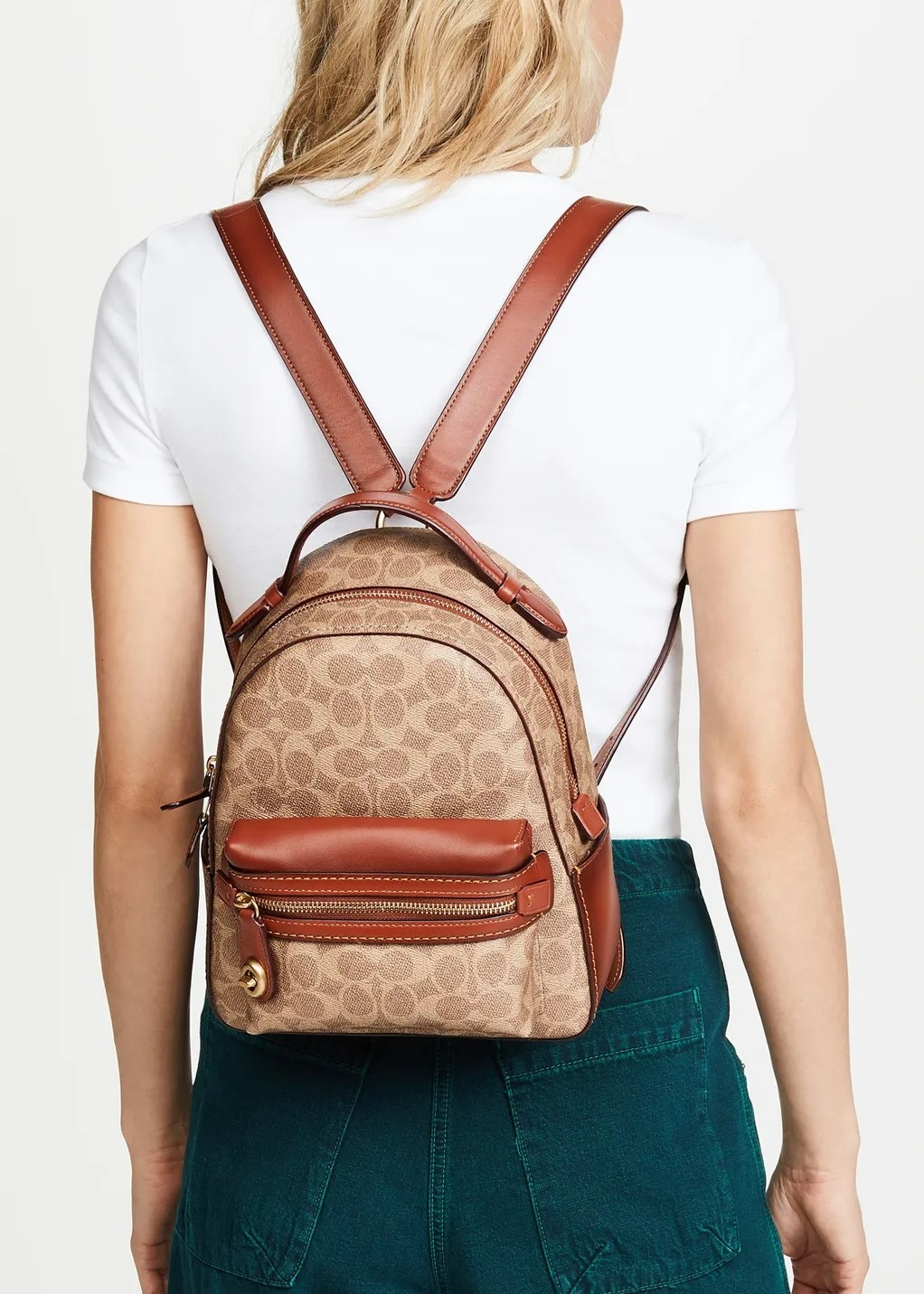 BALO NỮ COACH CAMPUS BACKPACK 23 IN SIGNATURE CANVAS 9