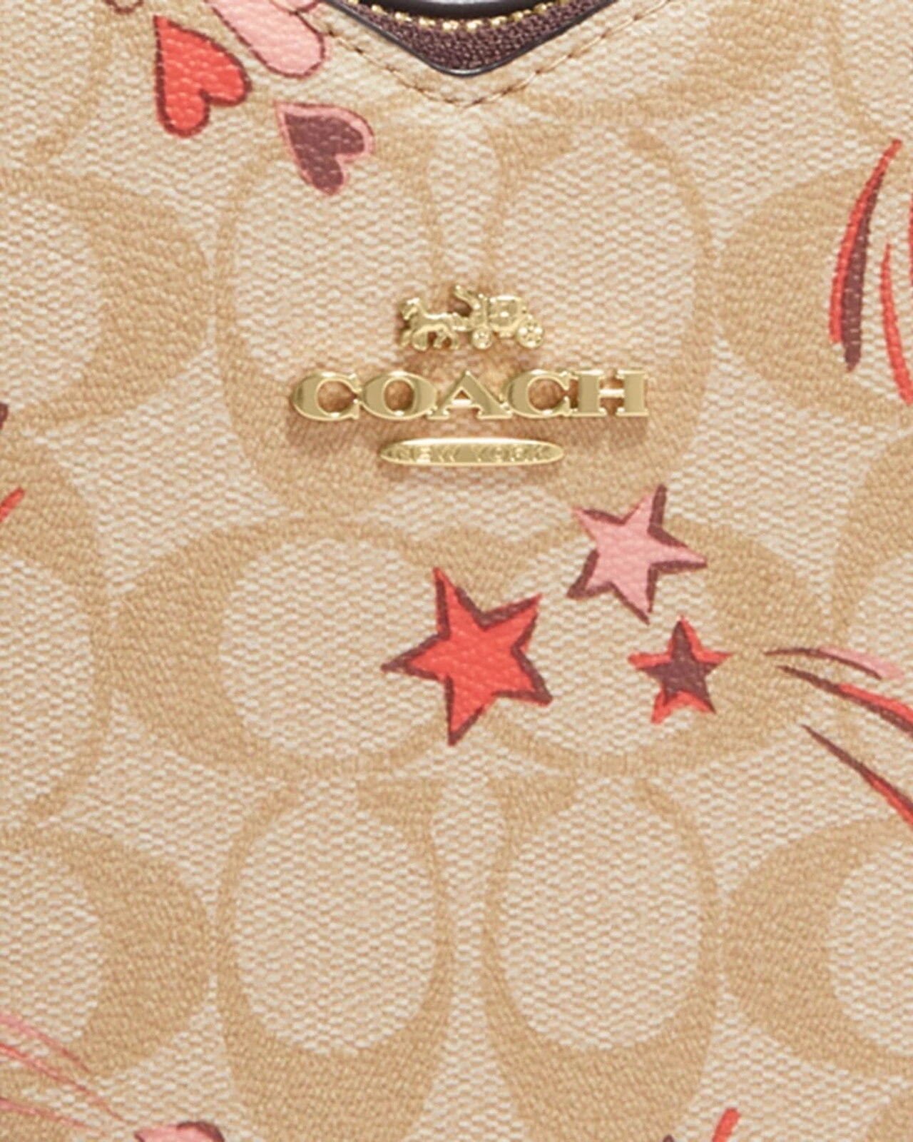 Túi Coach Heart Crossbody In Signature Canvas With Heart And Star Print Light Khaki Multi CK523 2