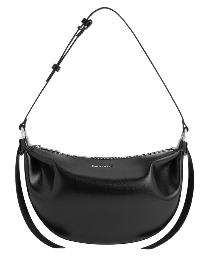 Túi Charles Keith Calla Half-Moon Bag Noir CK2-20671663 4